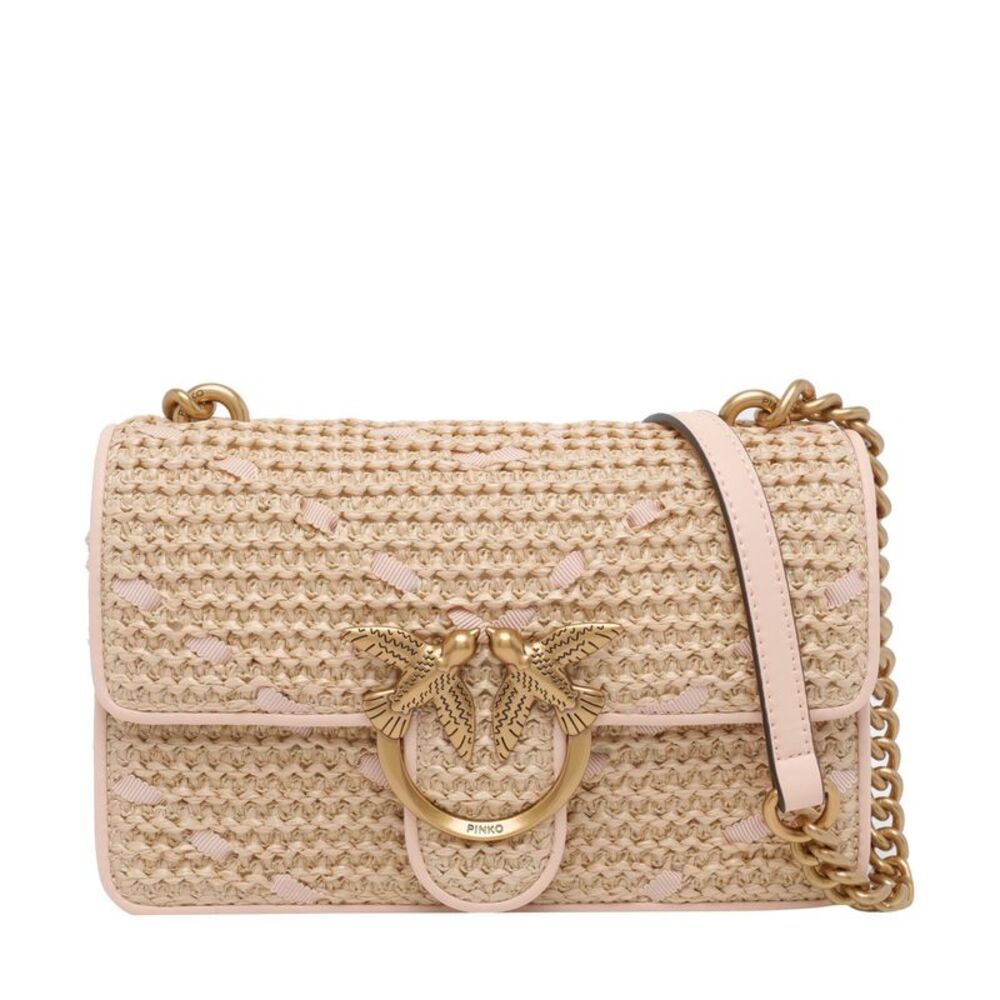 Pinko Women Mini Love One Light Rafia Crossbody Bag - Picture 1 of 4